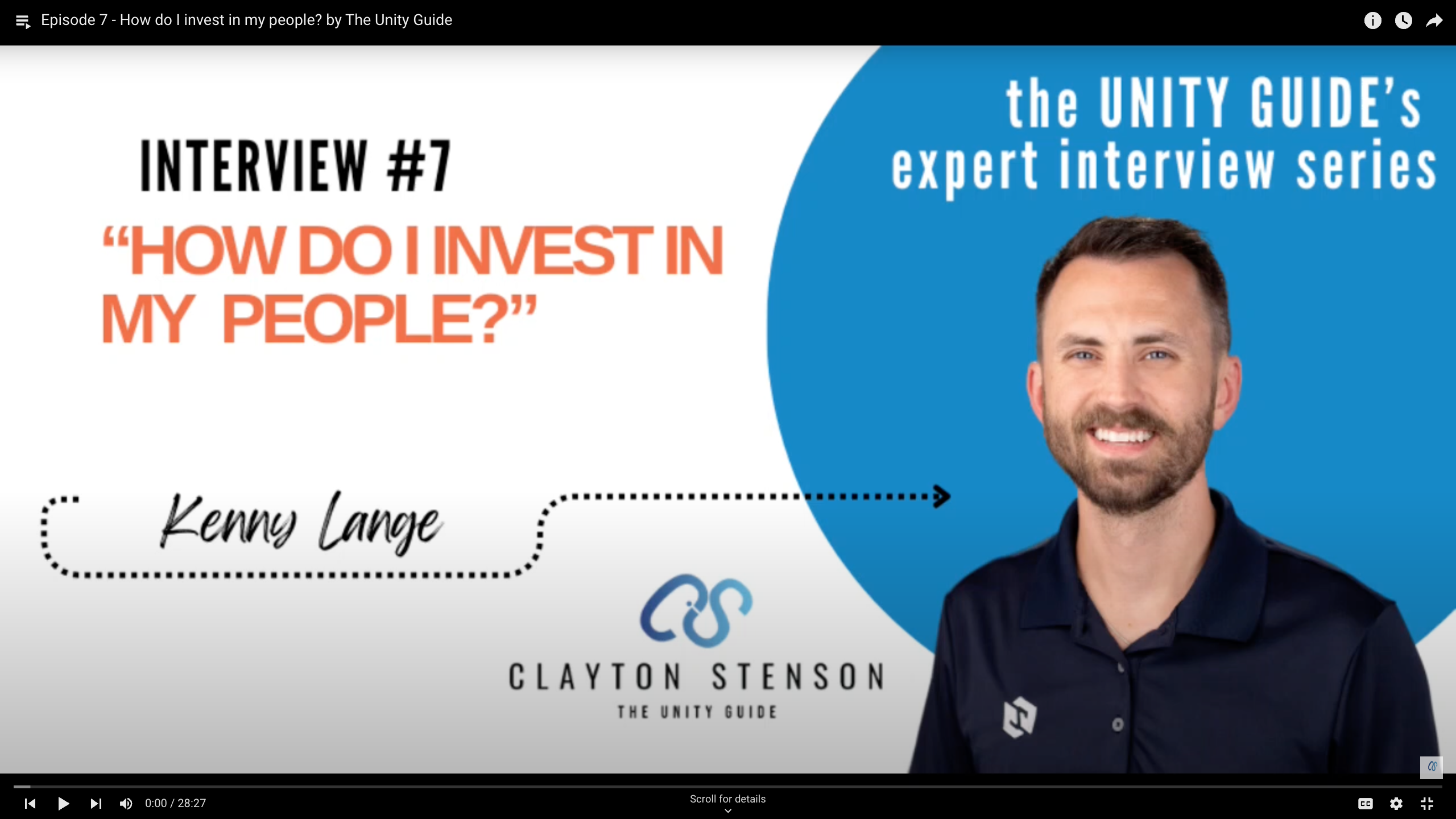 The Unity Guide's Expert Interview Series: How Do I Invest in My People?